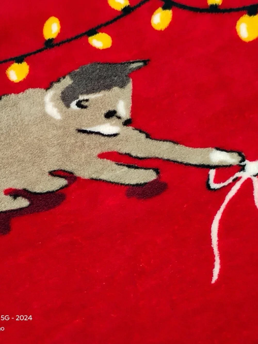 Vera Bradley red soft micro plush Christmas Cats holiday blanket 2020 w serial #